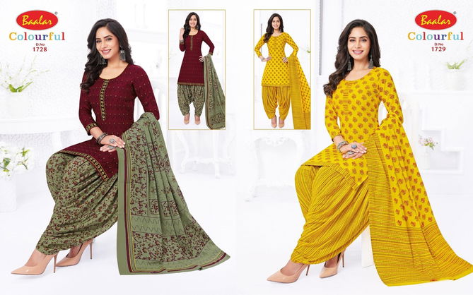 Colourful Vol 17 By Baalar Readymade Cotton Suit Catalog
